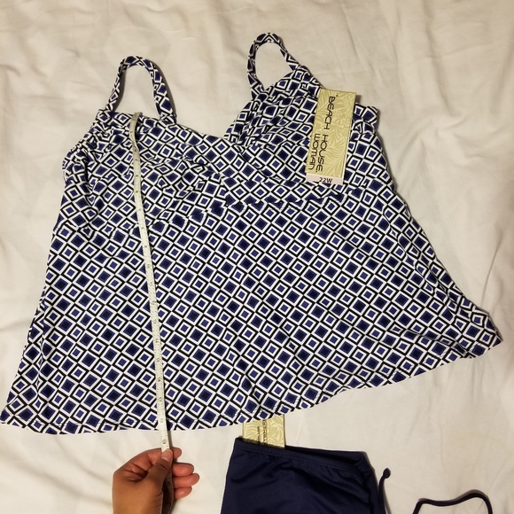 NWT Beach House Women's Sets Swins Blue/White Plus Size 22W - Picture 4 of 9